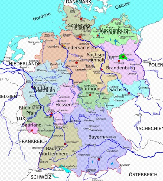 mapa Alemania