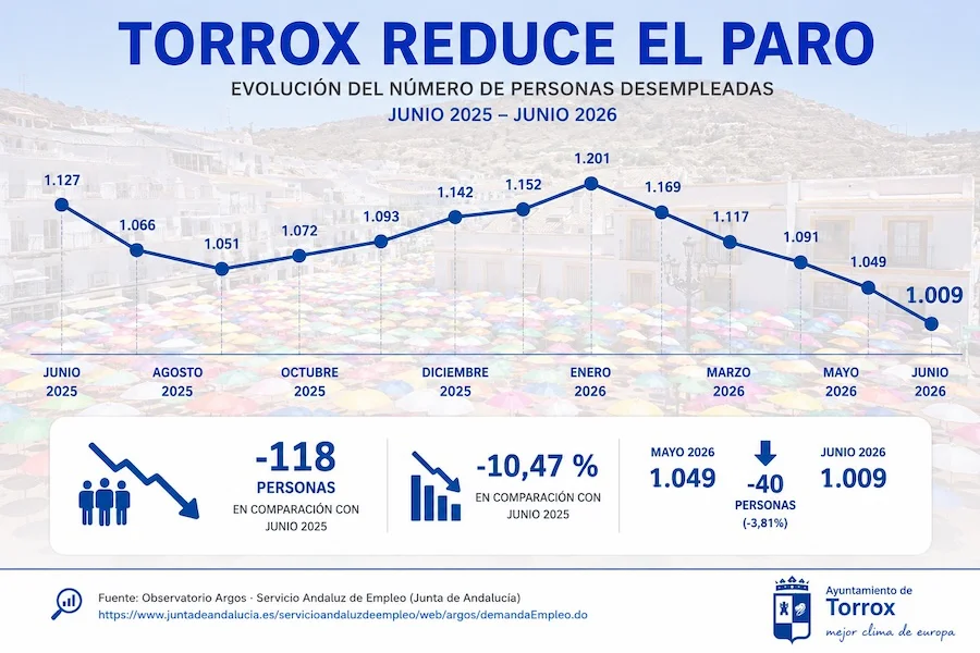 Grafico evolucion paro torrox