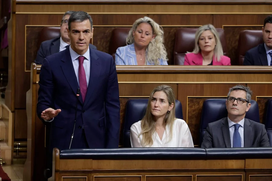 Pedro Sánchez durante su intervención en el Pleno del Congreso | Foto de Pool Congreso