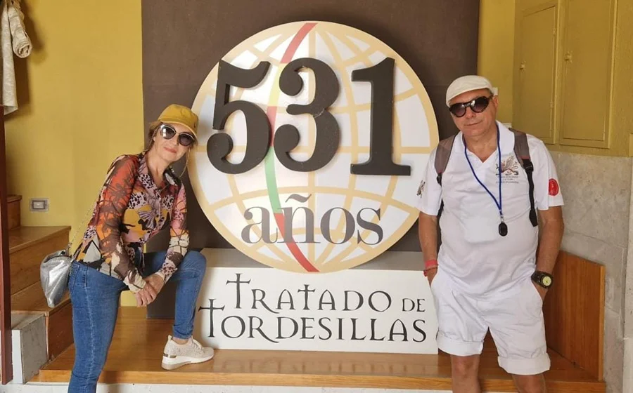 Albertine de Orleans y Juanjo Florensa en Tordesillas