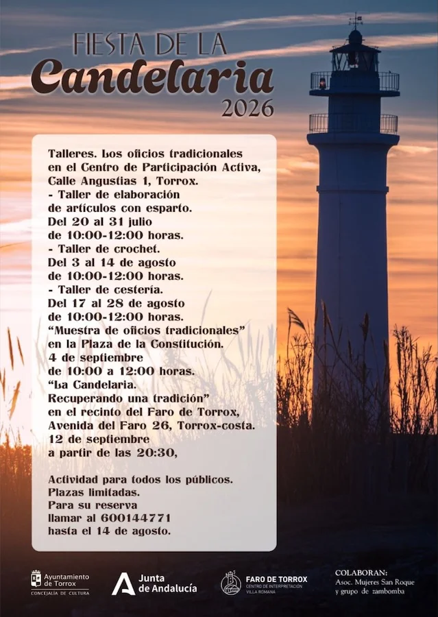 Cartel Talleres y Fiesta de la Candelaria