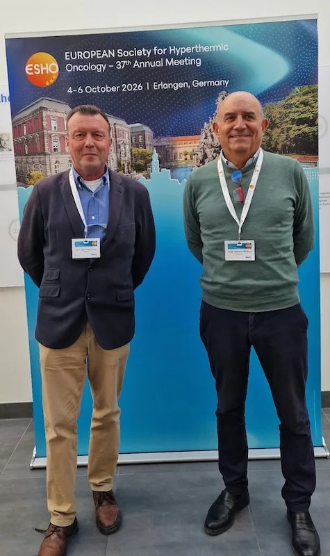 Dres. Juan Carlos Quero y Jorge Contreras en el 37 Congreso de la Sociedad Europea de Hipertermia Oncológica en Alemania