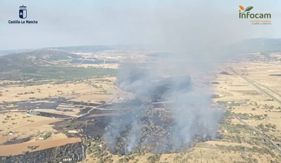 Imagen de un incendio en Castilla-La Mancha | Foto de Infocam