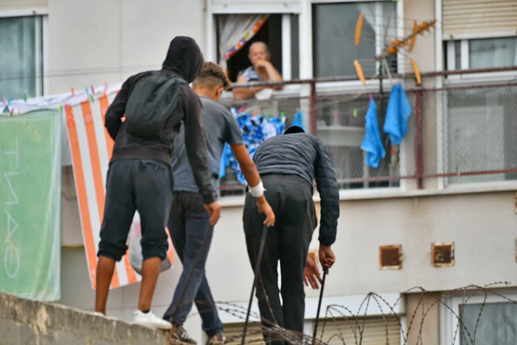 Llegada de migrantes a Ceuta, en agosto de 2021 (Imagen de Antonio Sempere)
