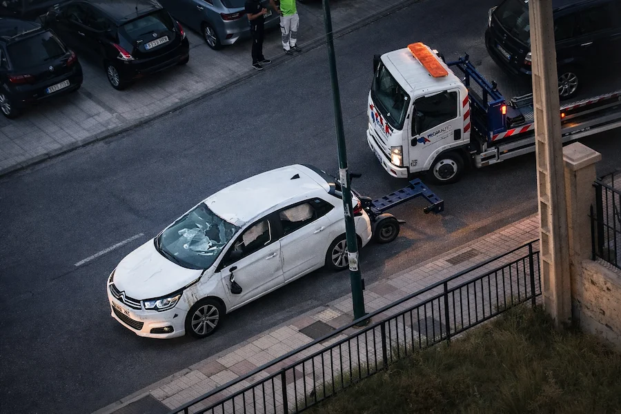 coche afectado del accidente