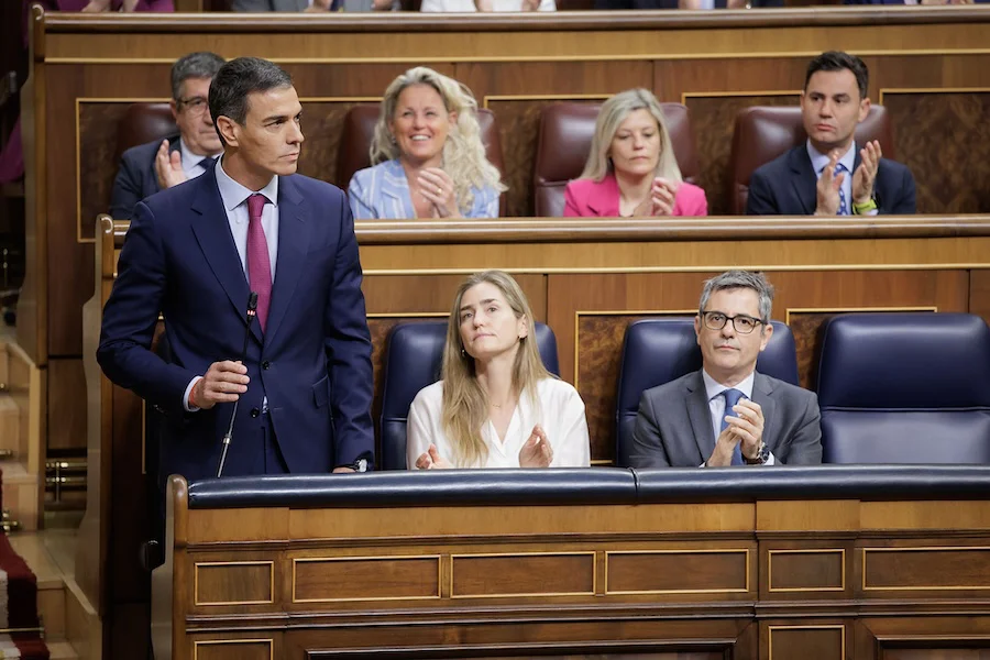 Pedro Sánchez en la sesión de Control al Gobierno en el Congreso | Foto de Pool Moncloa