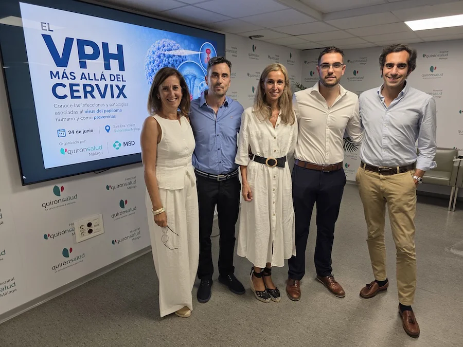 Jornada VPH. Izq.-dcha. Dres. Pozuelo, Bautista, Martín Orlando, Vilches y Orozco