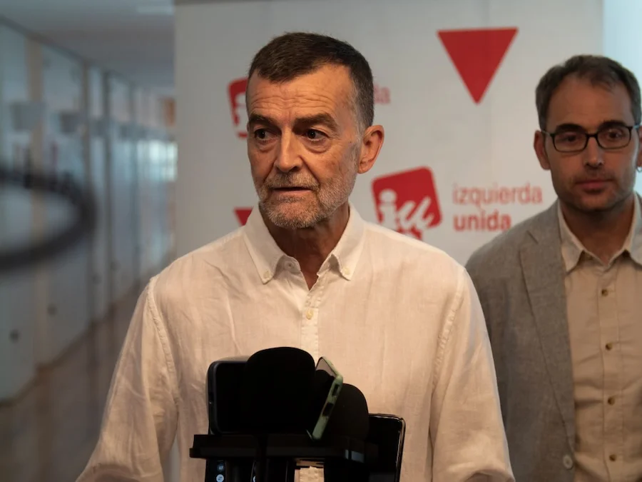 Maíllo en sus declaraciones | Foto de IU