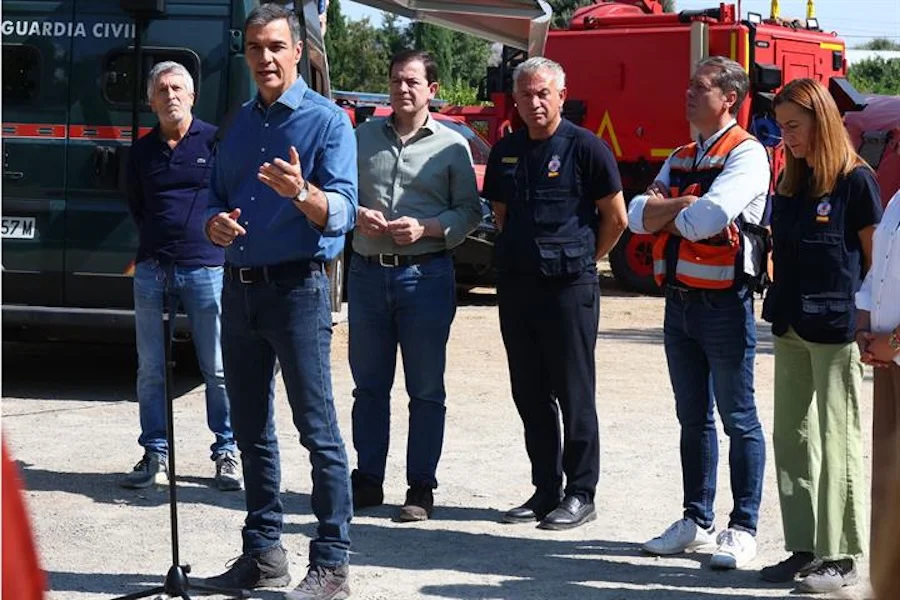 Sánchez, en Navaluenga (Ávila) | Foto de Borja Puig de la Bellacasa/Moncloa