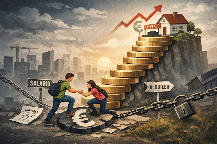 Imagen ilustrativa sobre el precio de la vivienda creada com IA